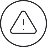 Ícone de alerta representando divulgação de sites fraudulentos por anúncios patrocinados