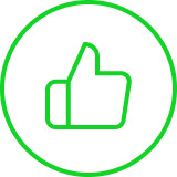 Ícone de aprovação indicando site oficial e seguro