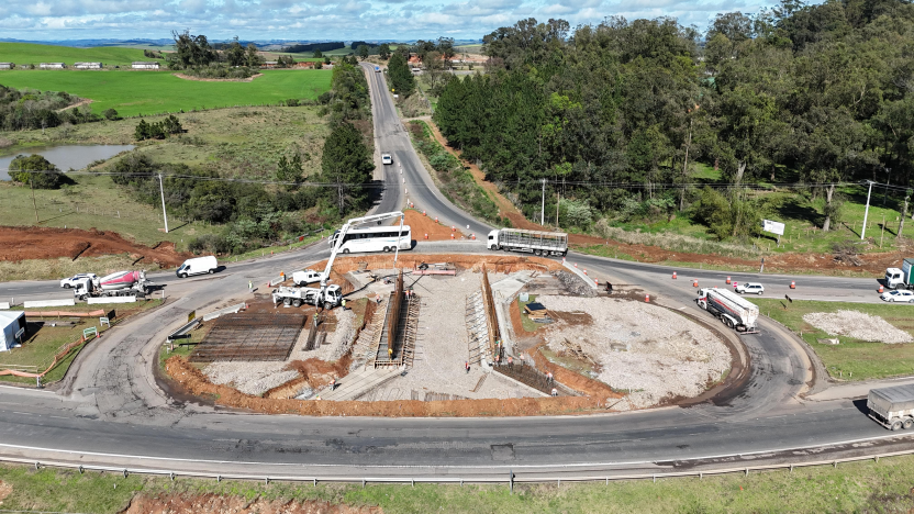Trecho da BR-386 em duplicação entre Soledade e Fontoura Xavier, no Rio Grande do Sul.