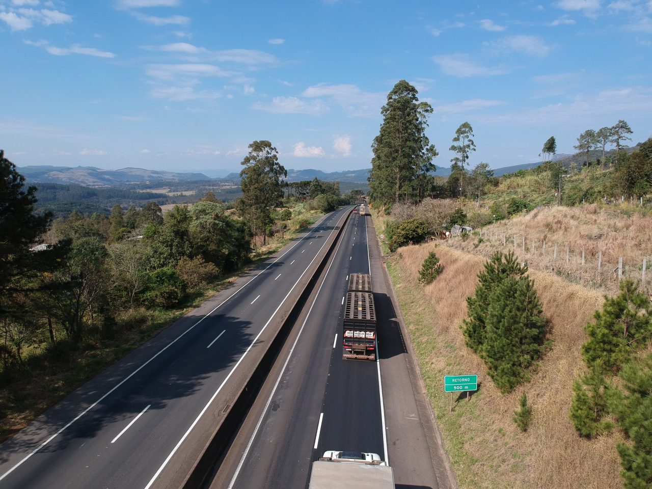 BR-376 em trecho da Serra do Cadeado - Crédito: Comunicação PRVias