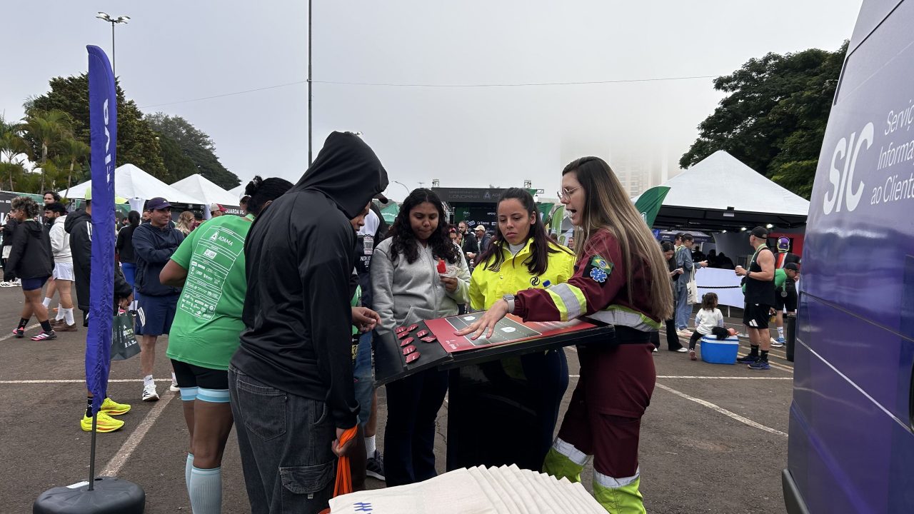 Ação sobre Movimento Afaste-se na Maratona de Londrina - Créditos: Comunicação Motiva Paraná 
