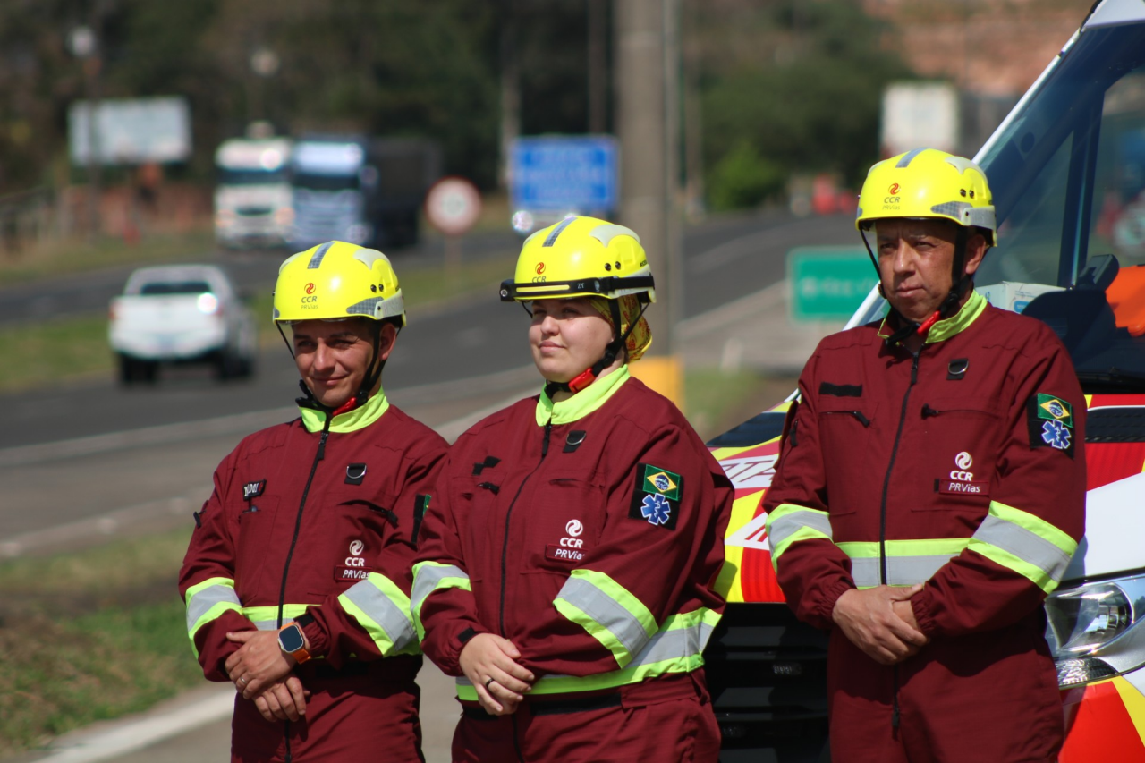 Colaboradores de APH da PRVias - Créditos: Comunicação PRVias