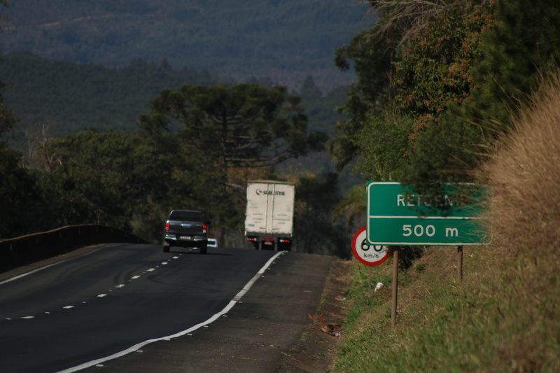 BR-376 em trecho da Serra do Cadeado - Crédito: Comunicação PRVias