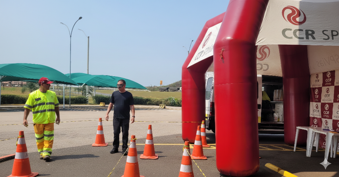 ação de segurança com óculos simulador de embriaguez